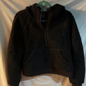 Lululemon black Sherpa scuba half zip sz xs/s